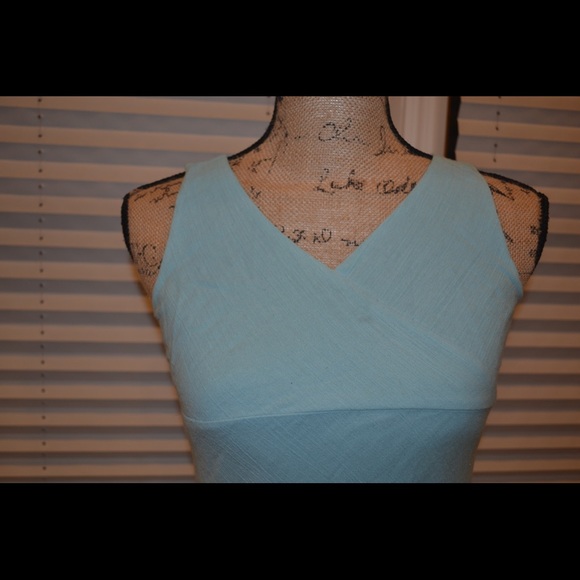 EUC Hype Baby Blue Tank Top Faux Wrap Dress - Picture 5 of 8